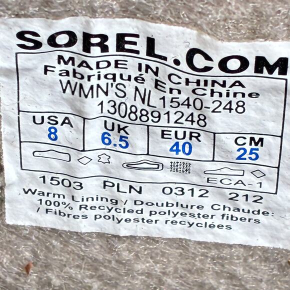 SOREL JOAN OF ARCTIC WOMENS 8 BROWN SUEDE WATERPROOF WINTER BOOTS  NL 1540-248 - Picture 7 of 7